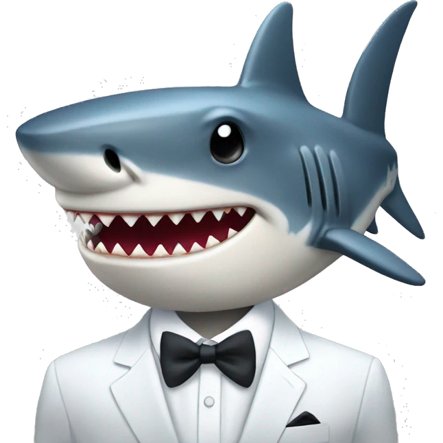 shark with a suit emoji