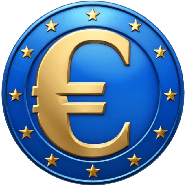 euro coin blue emoji