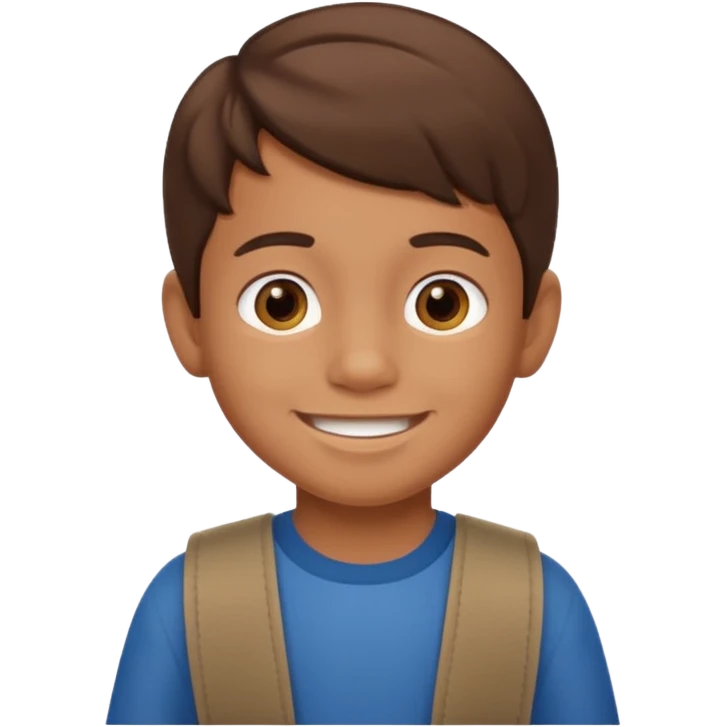 A 5 year old mexican boy with brown hair emoji