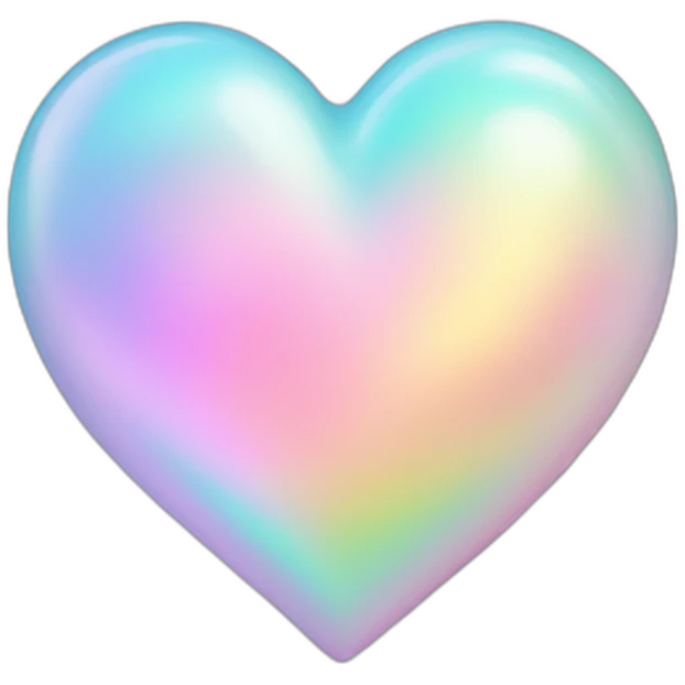 Pastel iridescent heart emoji
