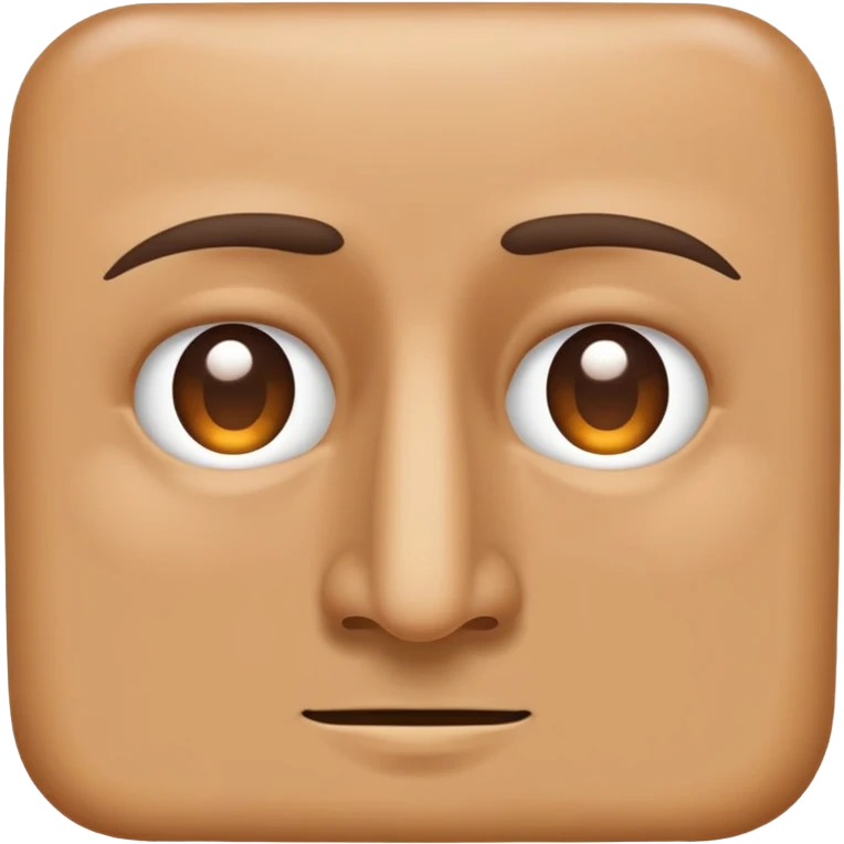 man with rectangle shaped head and big nose emoji
