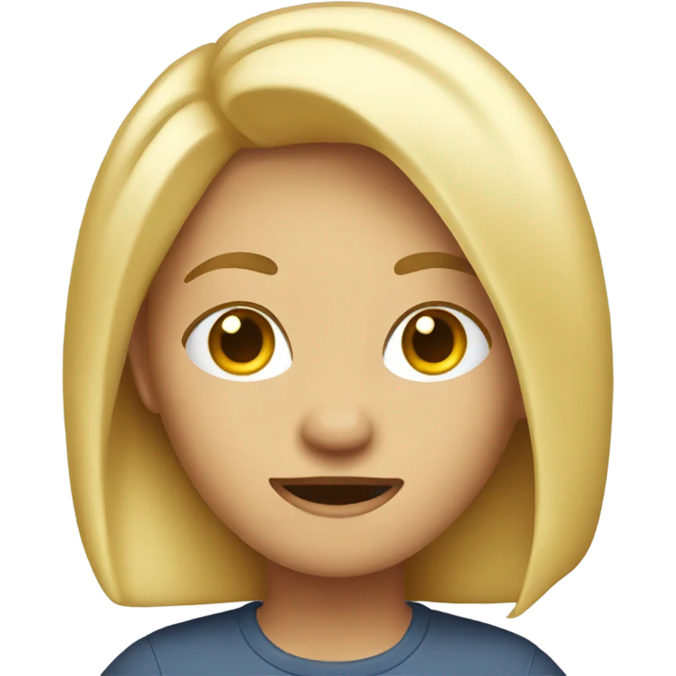 funny looking blonde emoji