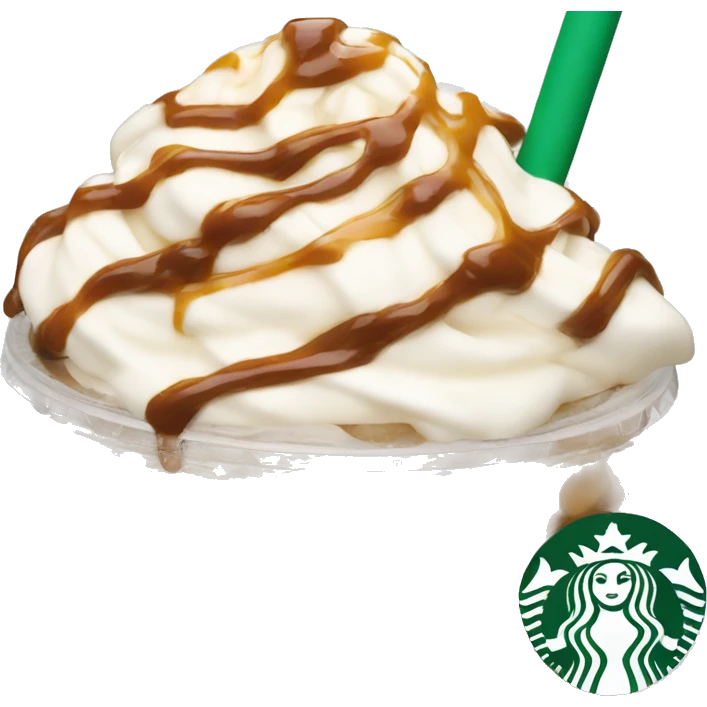starbucks frappe with caramel drizzle   emoji