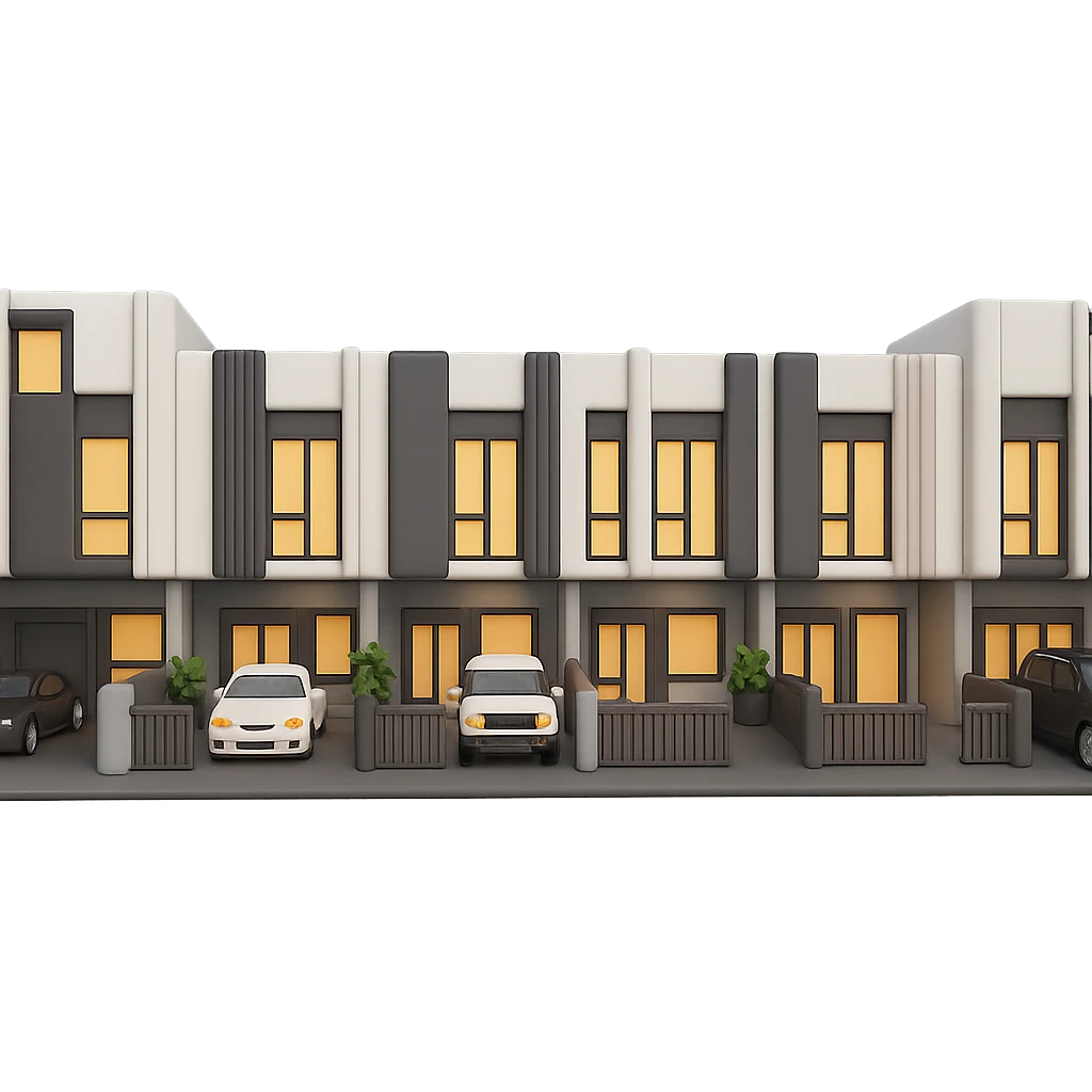 Transform the house in the reference image into a 3D emoji style with about 70% realism. Preserve the real colors and main architectural features. Use a transparent background. The style should resemble Microsoft style 3D fluent emojis but with more realistic details. emoji