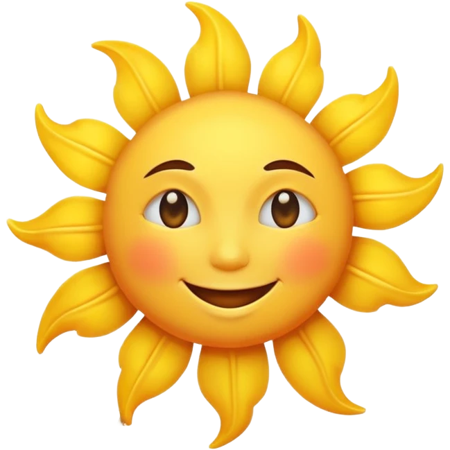 smiling sun emoji emoji