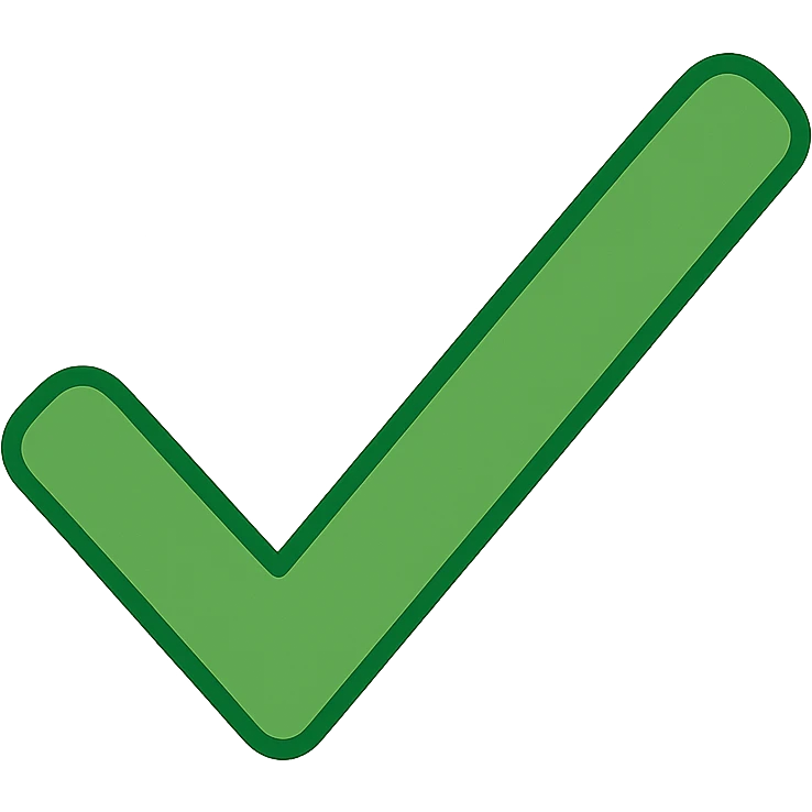 green checkmark 2d symbol emoji