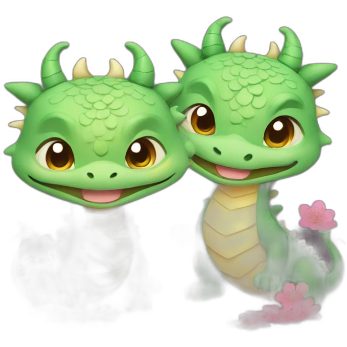 dragon cute Spring couplets emoji