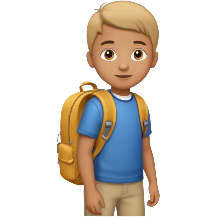 Okula giden çocuk emoji