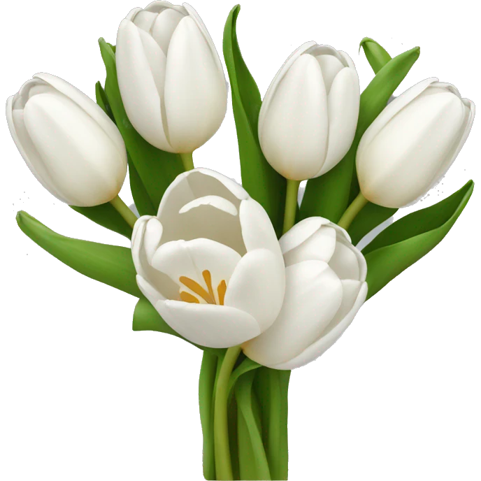 white tulip bouquet  emoji