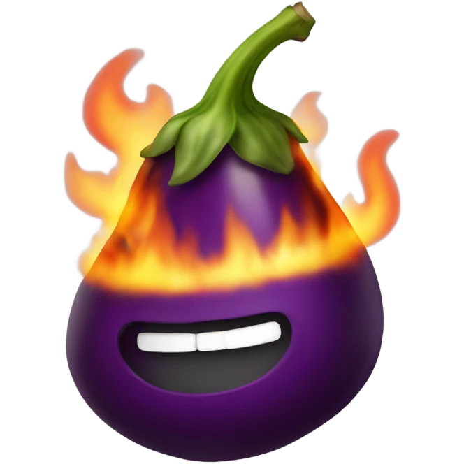 eggplant on fire emoji