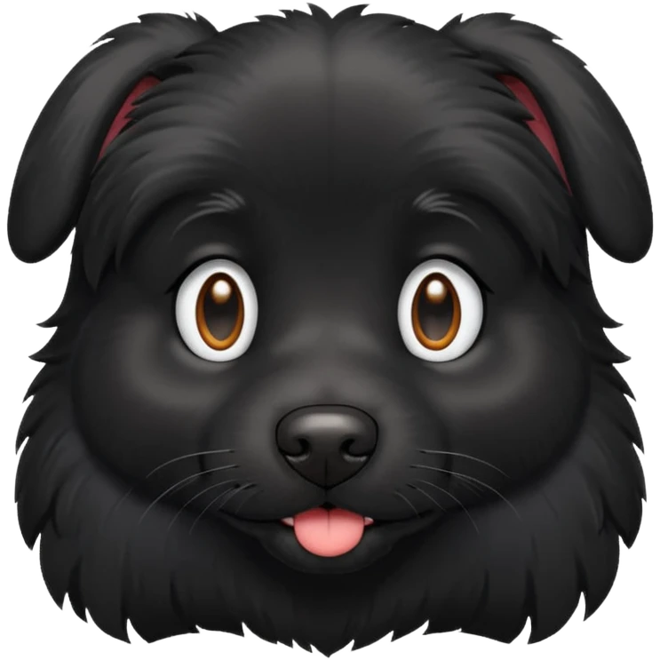 Emojji of black dog  emoji