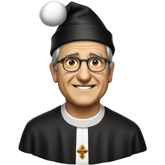 Saint Josemaria Escrivá with a Santa Claus hat. emoji