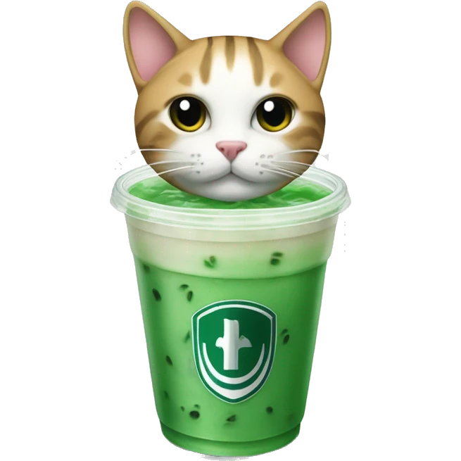 palmeiras FC cat in the team uniform bubble tea emoji