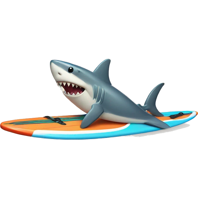 shark on a surfboard  emoji