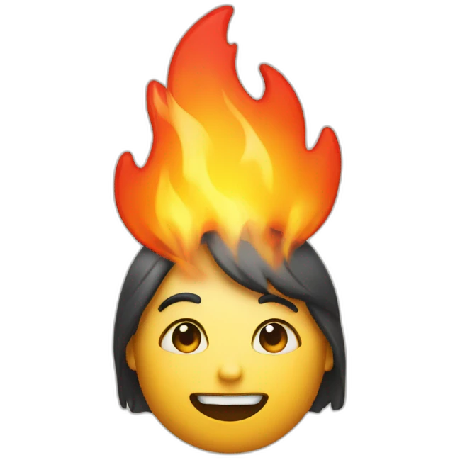 the word help on fire emoji