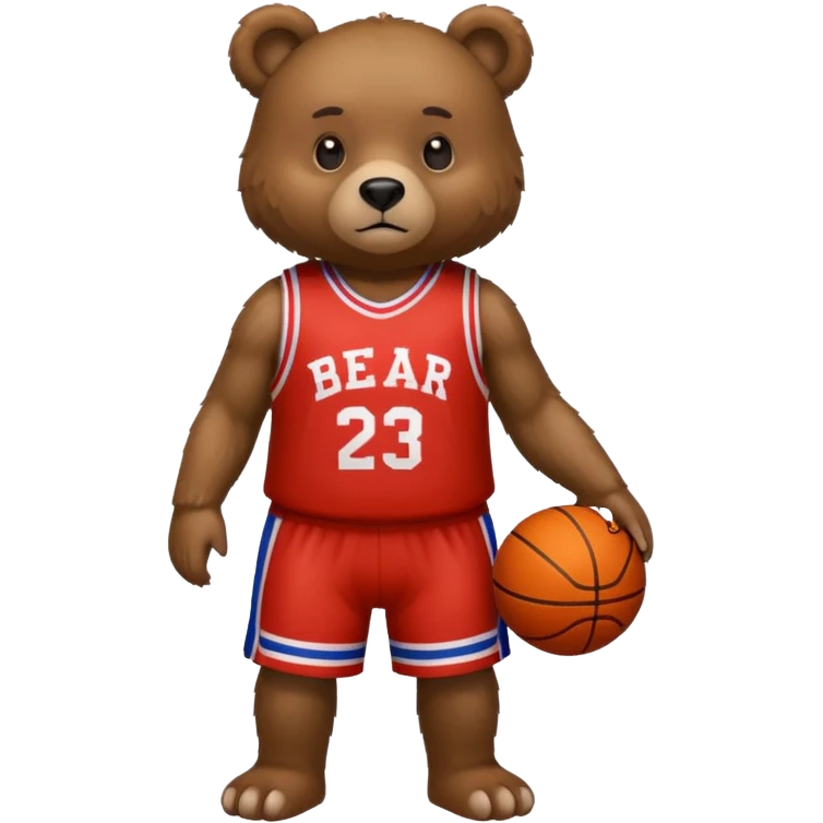 Bear with full body and wearing basketball Jersey emoji