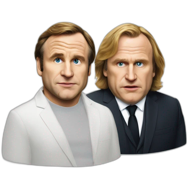 Macron et Depardieu emoji