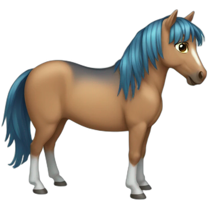 Aqua poney emoji