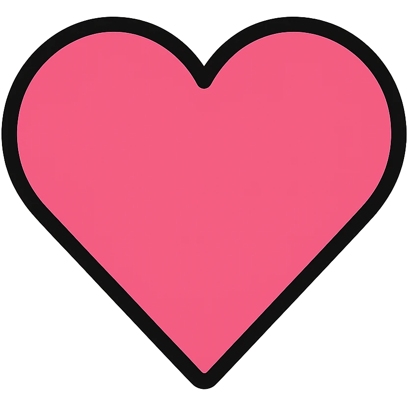 pink heart icon, modern icon style, clean lines, no text emoji
