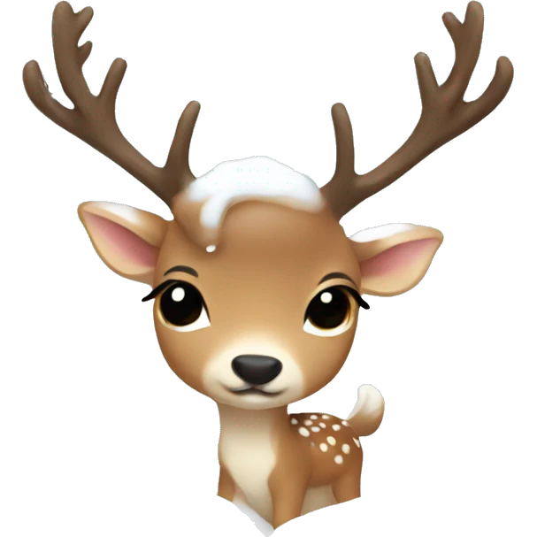 👍🏻-chibi-deer-antlers-snow emoji
