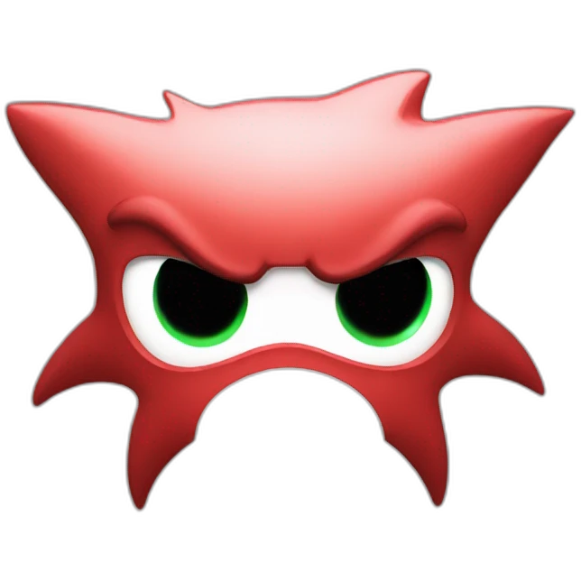 Red Sonic face emoji