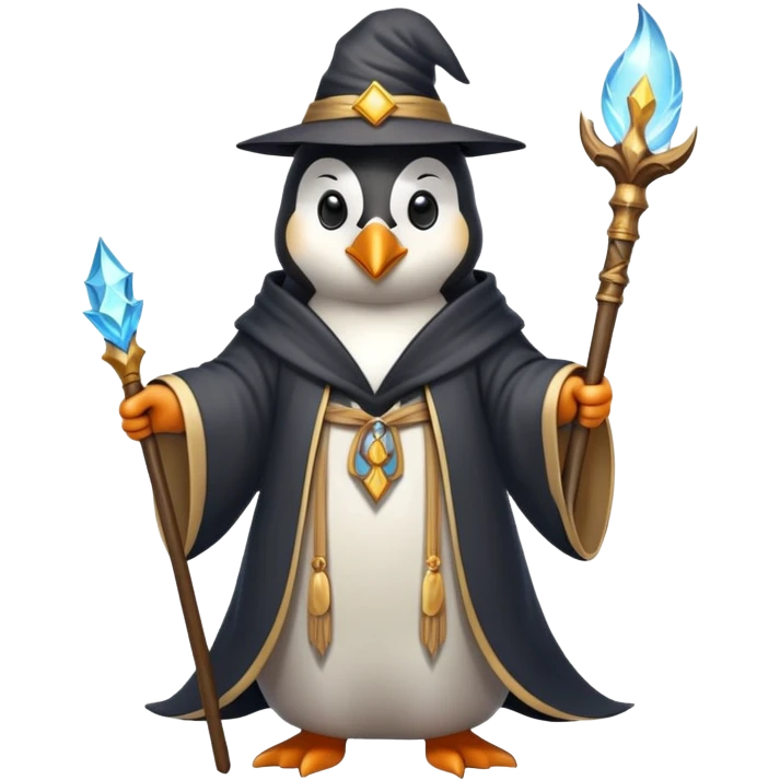 Penguin Wizard emoji