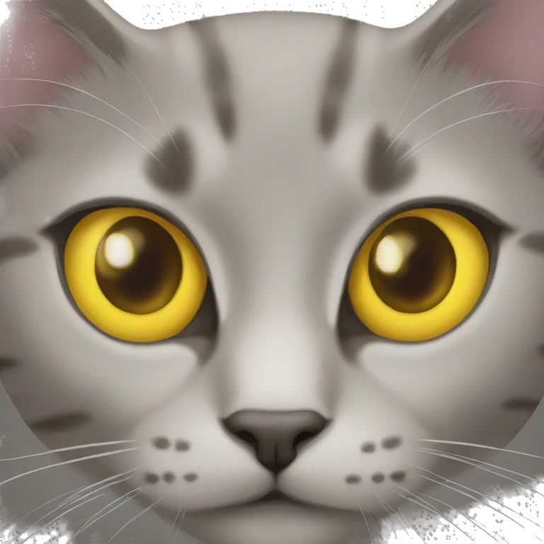 cat eyes yellow emoji