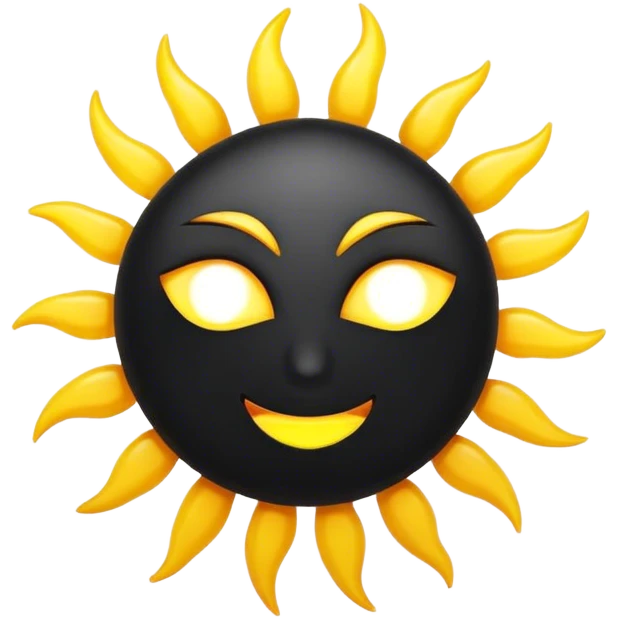 black sun emoji