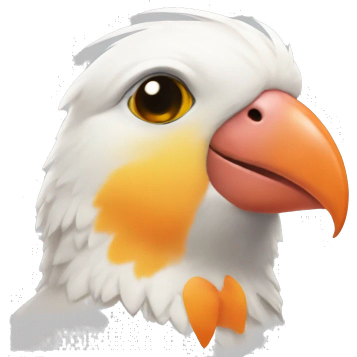 Cockatiel with orange cheeks emoji