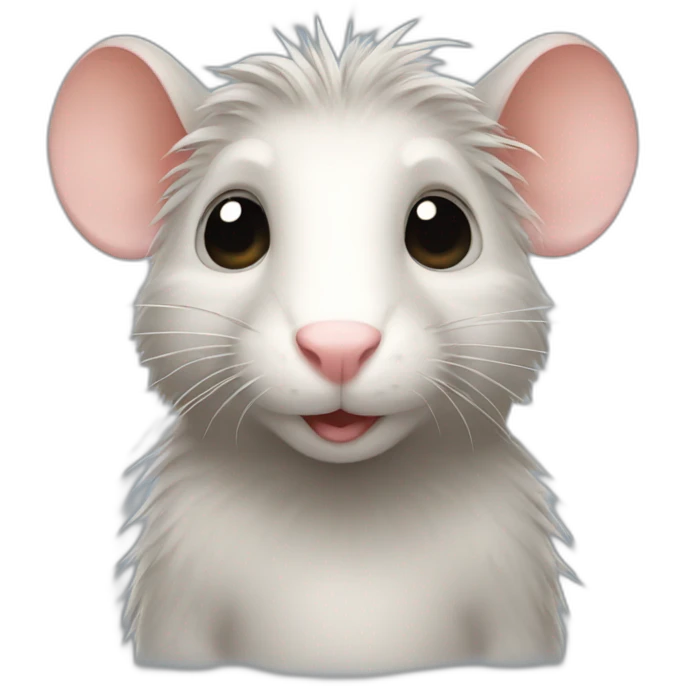 Rat with long hair emoji