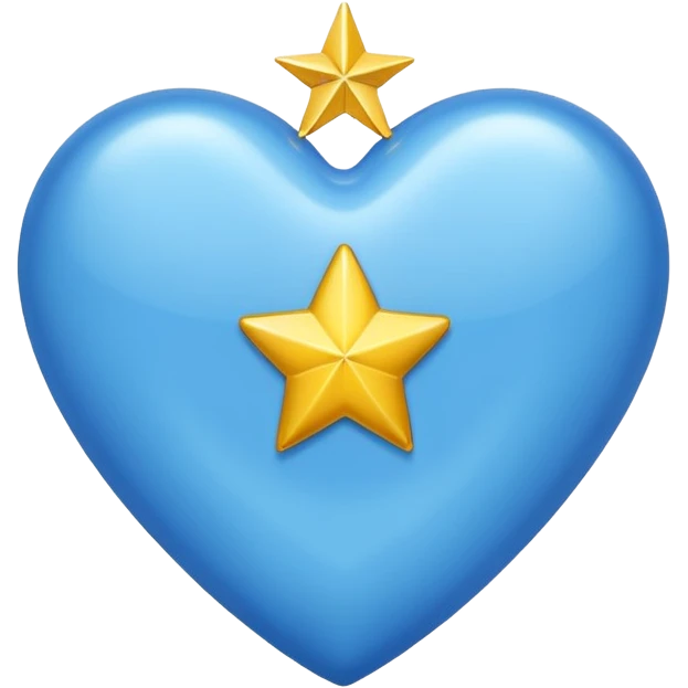 blue heart with a star emoji