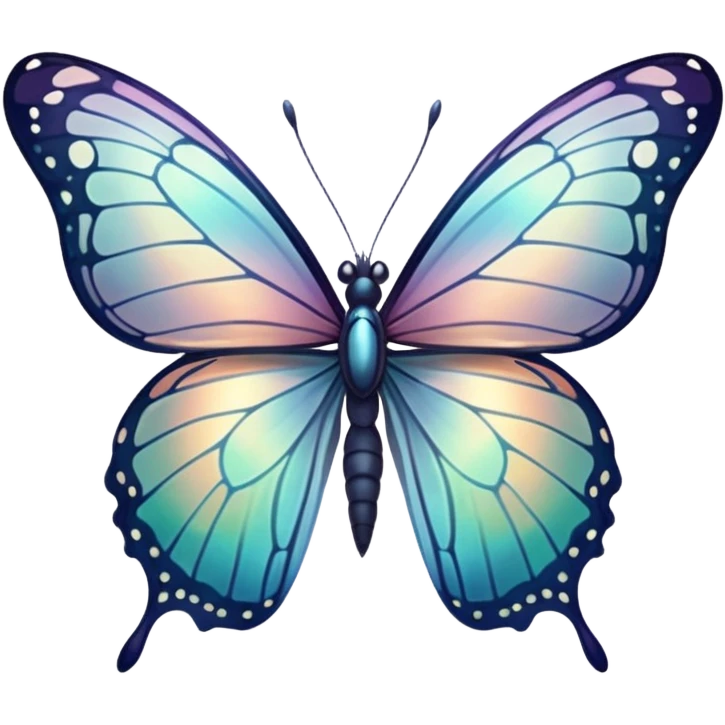 Transparent butterfly emoji