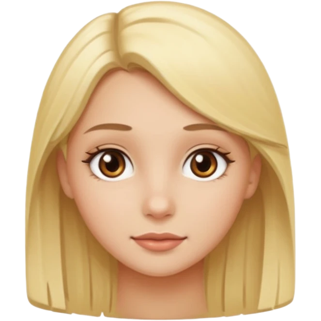 Blonde girl with brown eyes  emoji