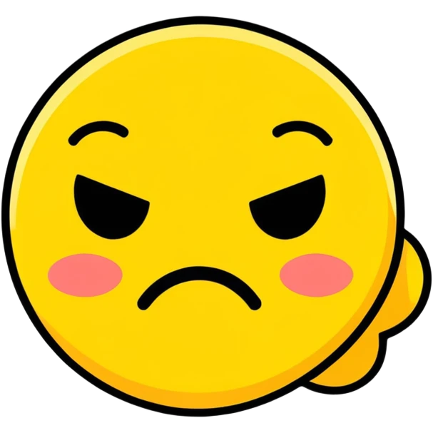 Yellow emoji with kindof sad face emoji
