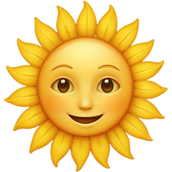 Sun face no background emoji