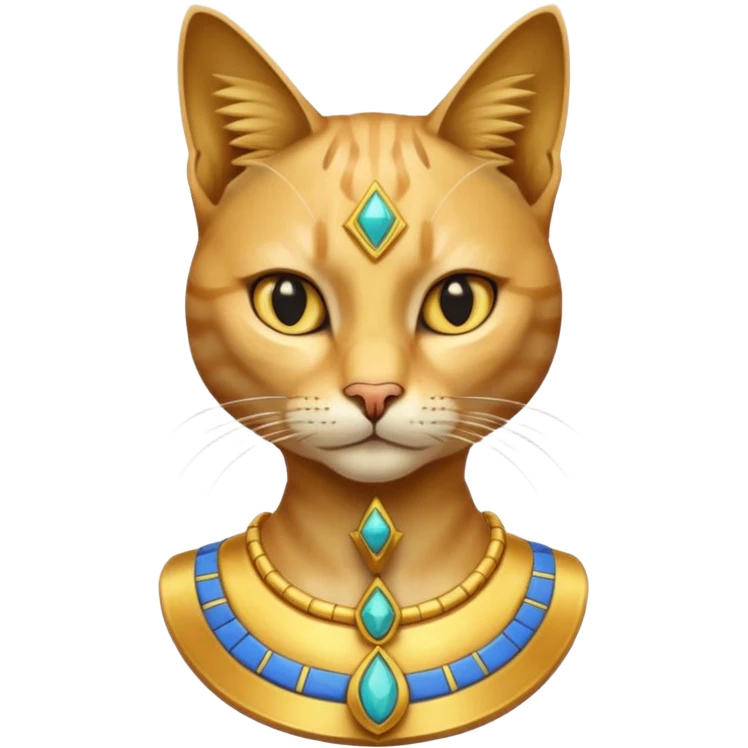 cat wear Bust of Nefertiti emoji
