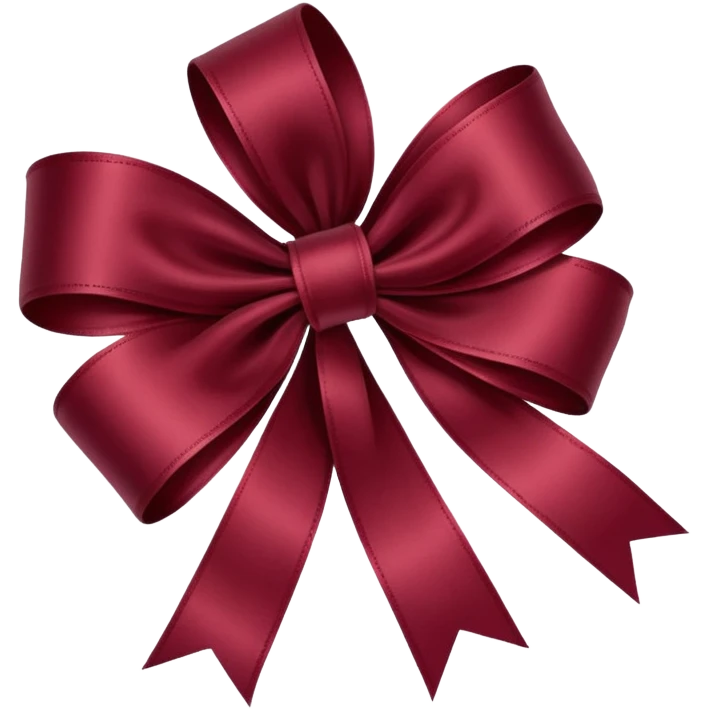 burgundy red ribbon emoji