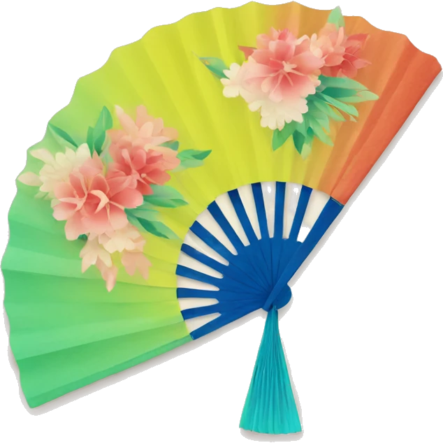 colorful chinese paper fan emoji