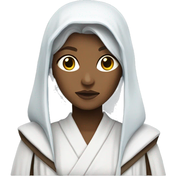 jedi master female white Blue eies emoji