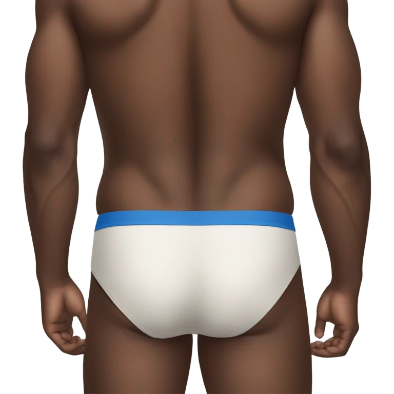 Jockstrap from back view on man emoji