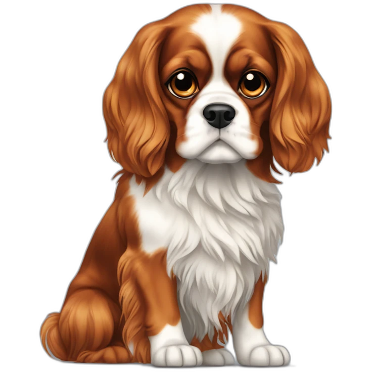 dog Cavalier King Charles Spaniel full height emoji