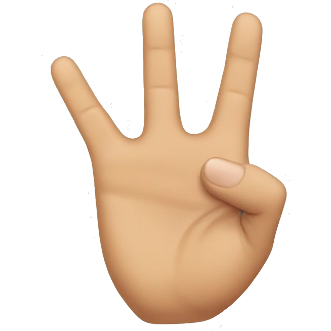 4 finger hand gestures  emoji