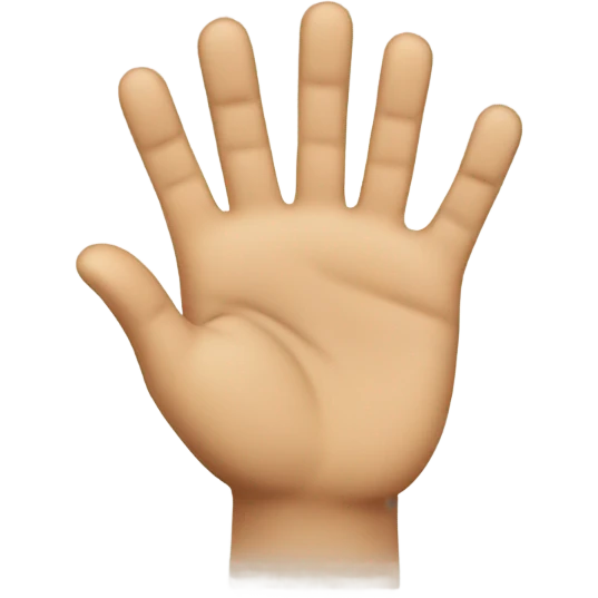 4 finger high five emoji