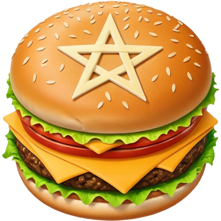 burger pentagram emoji