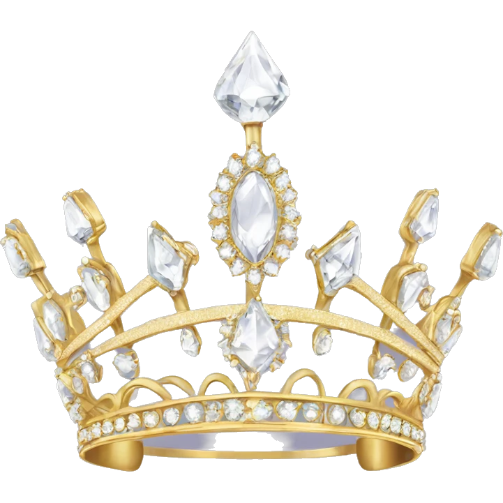 diamond crystal tiara gold dainty sparkle emoji