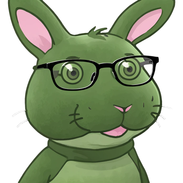 Bunny with glasses emoji