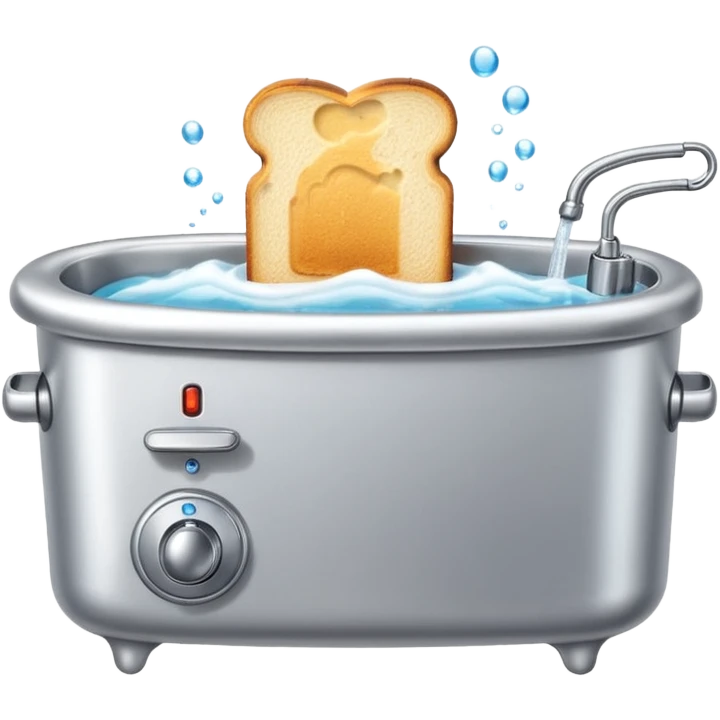 Toaster taking a bath emoji