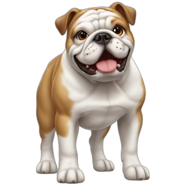 Dog Bulldog full-height emoji