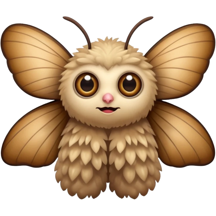 make a cute fluffy moth emoji emoji