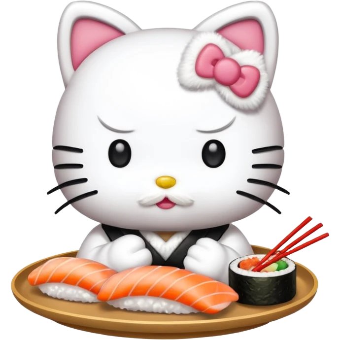 hello kitty che mangia sushi emoji